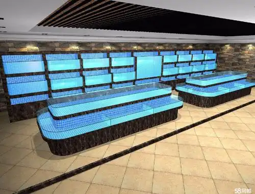 饭店 商超 海鲜店 超市 海鲜缸 大型鱼缸工程 - 300元