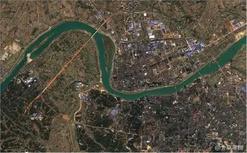 卫星图-长沙市益阳市最新卫星图-湖南省最新卫星谷歌地图@北京亿景图