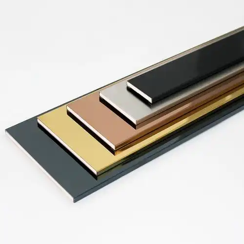 黑钛金超薄踢脚线极窄金属地脚线条6cm8cm收边贴脚线不锈钢墙角线