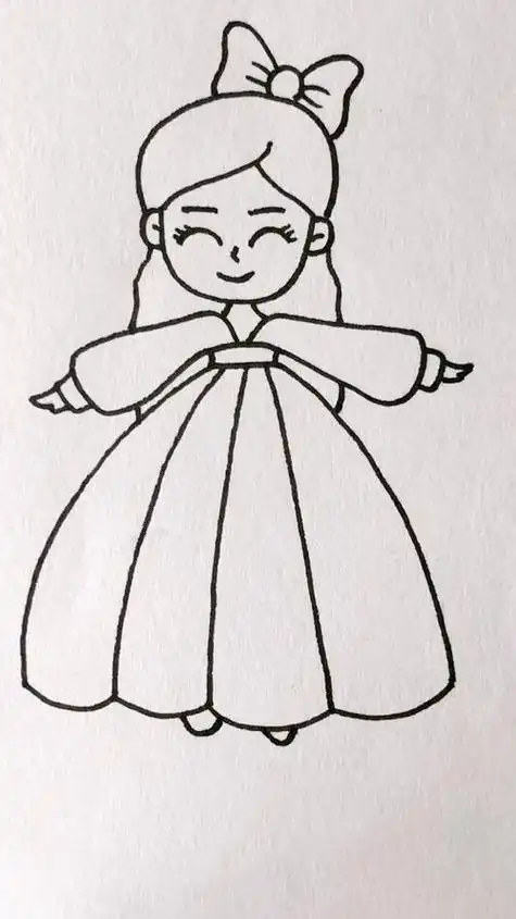 儿童简单零基础_简笔画_头像简笔画～超可爱小女孩_简笔画_手帐_手绘