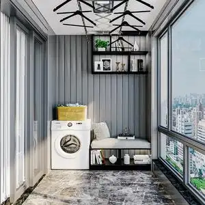 阳台墙面改造防腐木扣板实木护墙板墙裙室内窗台屋顶设计木板吊顶