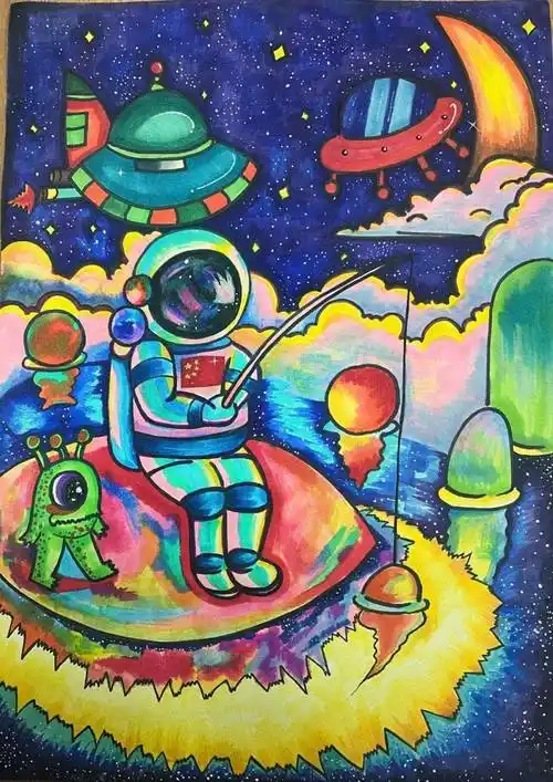 学生科幻画一等奖作品展|第十三届校园科技节系列报道②