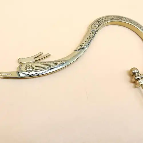 鸟笼挂钩精品 画眉笼笼钩百灵笼黄铜钩画眉鸟笼黄铜笼钩麒麟狮子倒钩