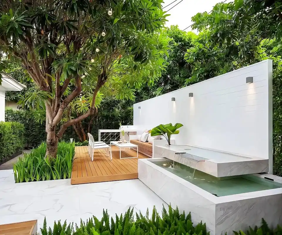 花园设计|庭院花园实景屋顶露台案例.在院子里,有美丽的春天和 - 抖音