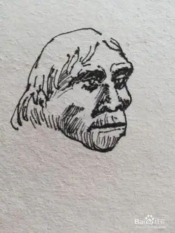 北京元谋人简笔画