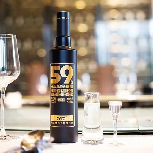 光良59% 42度°高粱酒浓香型粮食白酒 500ml光瓶五粮精酿绵柔小酒水
