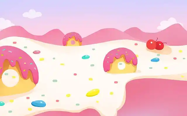 卡通手绘甜品插画甜品背景原创插画海报甜品元素