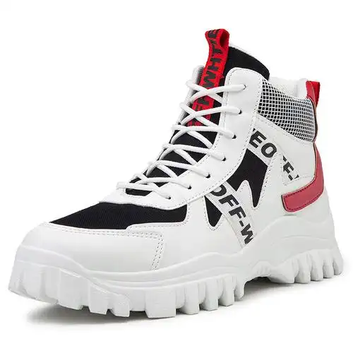 9970p42潮流休闲鞋拼色潮鞋高帮运动鞋秋冬厚底韩版透气跑步男鞋|数据