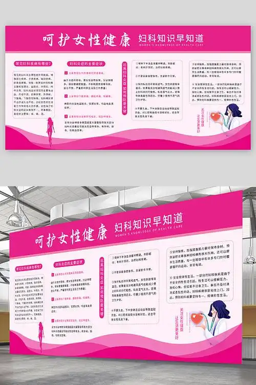 呵护女性健康妇科知识早知道展板