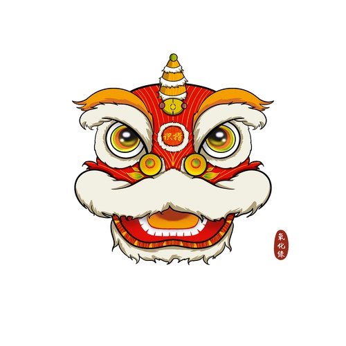 中国风醒狮狮子头