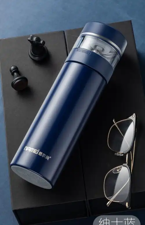 恩尔美茶水分离泡茶杯定制高档保温杯男316不锈钢车载便携水杯子_小