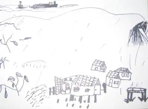 关于春夜喜雨作者的简笔画