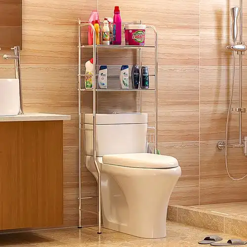 卫生间置物架不锈钢浴室厕所洗手间马桶置物架落地洗衣机收纳架子