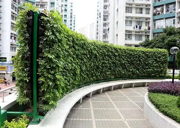 星辰花园别墅植物墙,垂直绿化提升建筑身价-室外植物墙-天海铭园植物