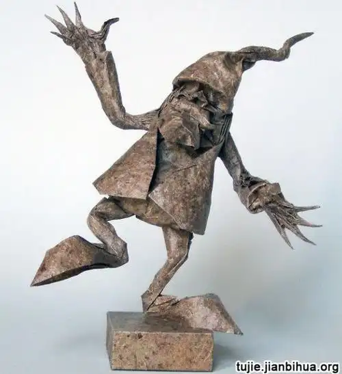 人体折纸作品图片欣赏人物折纸怎么做手工折纸 人脸的折纸方法折纸