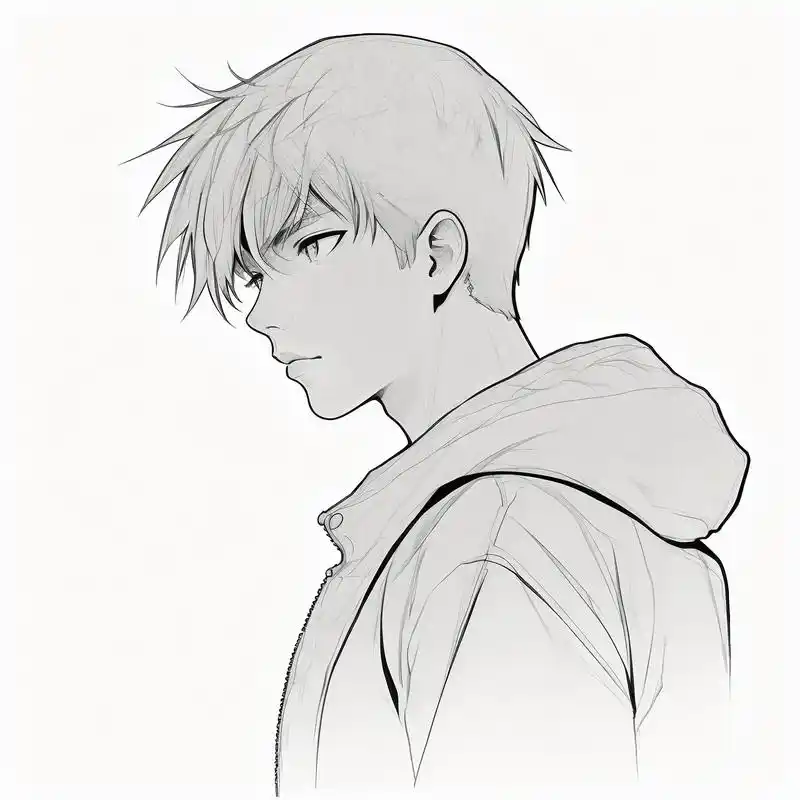 男生侧脸头像,冷酷帅气90 男生头像分享,冷酷帅气的侧脸,高级感满满