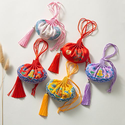 端午节礼品古风宫廷香包香囊汉服挂件祈福刺绣流苏香包空袋批发