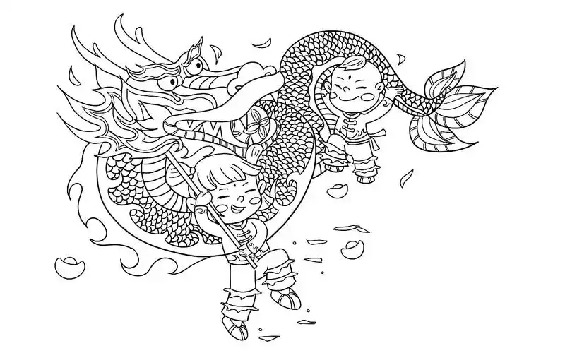 舞龙国潮插画包装