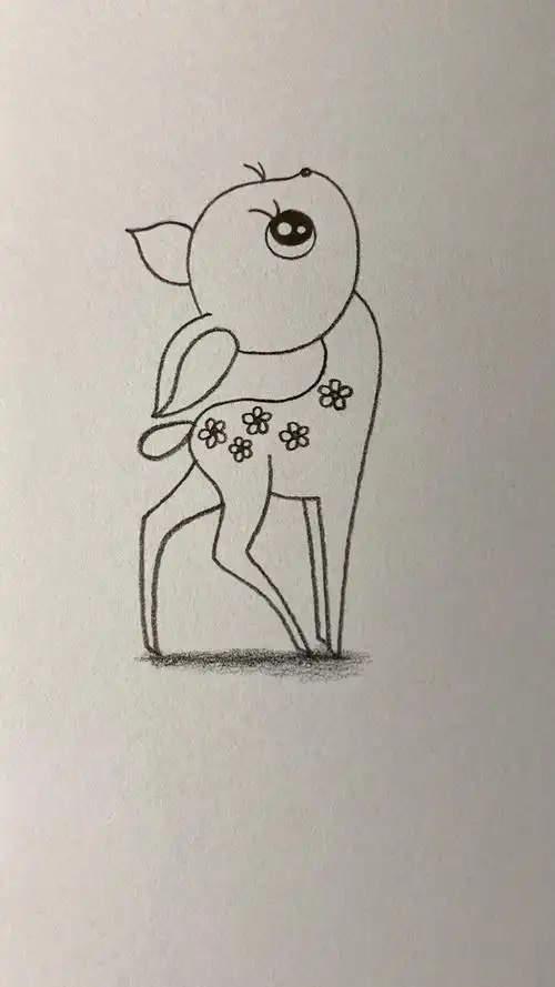简笔画#画一只漂亮的梅花鹿