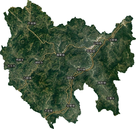 平和县高清卫星地图
