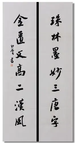 国展最高奖获奖专业户,当代实力青年名家杨科云精品八平尺大对联3571