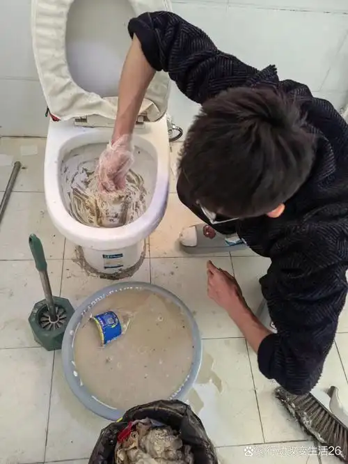猫砂堵了马桶,采用了最笨但又超有效的办法