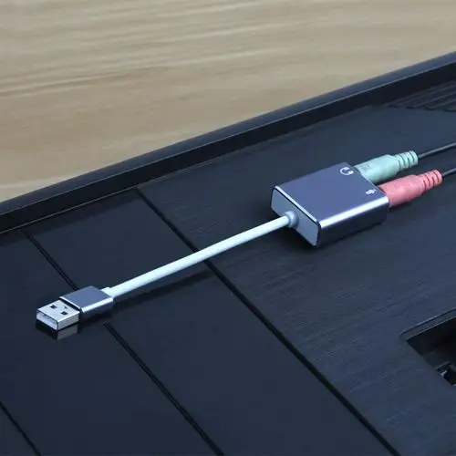 接口耳机usb话筒麦克风转换器耳麦转接头