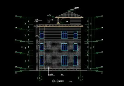 三层半独栋别墅建筑设计(砌体结构)