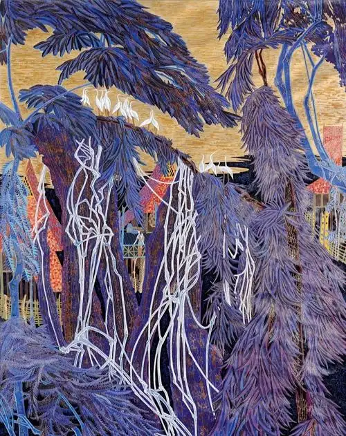 「津门网」现代重彩画大师 丁绍光 精品绘画欣赏