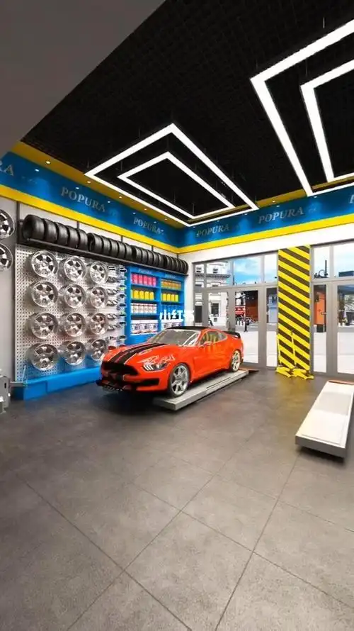 汽修店面设计效果图  #汽修店设计  #汽修店装修设计  #汽车维修