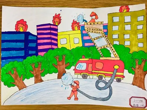 石阳小学举行消防安全绘画比赛