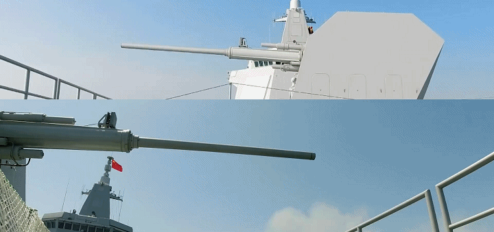 055大驱安装的是完全版h/pj-45a,取消了炮口制退器