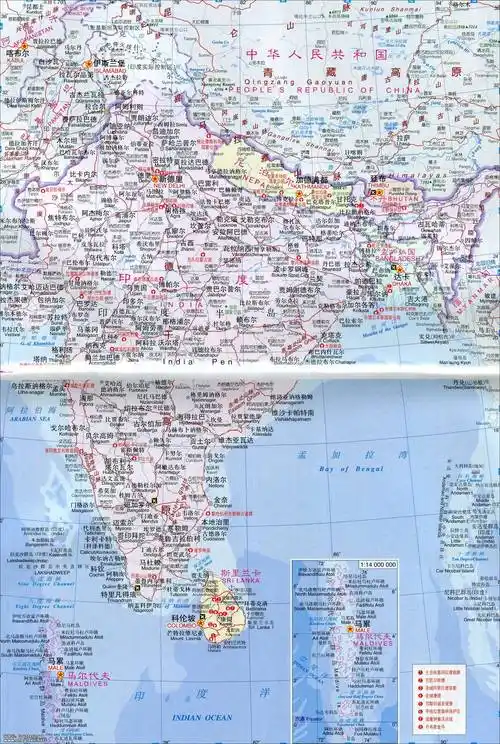 孟加拉国中英文地图