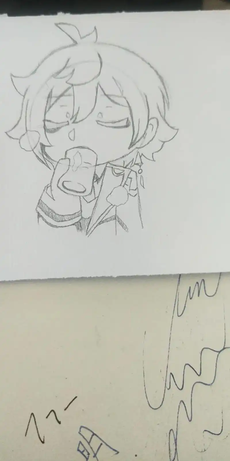 手绘 #日常瞎画 #原神 #钟离 #岩王爷  我班老师说要 - 抖音