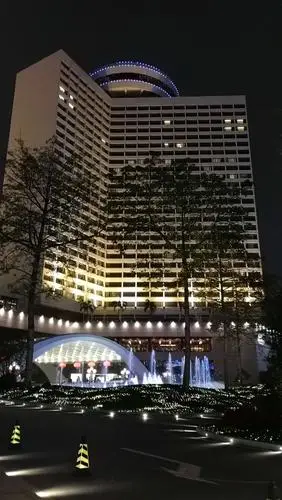 美琪去北京游玩,路经广州,宴请老队员到花园酒店西餐厅食自助餐.