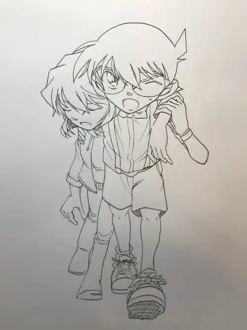 こんなシーンあったらな|basashi的名侦探柯南插画图片