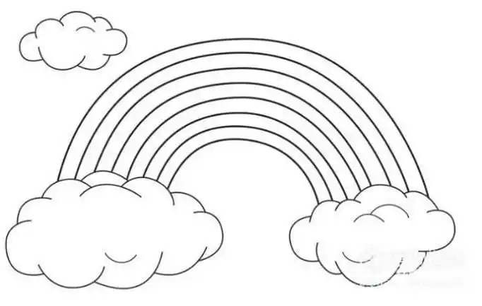 彩虹儿童画怎么画彩虹简笔画画法