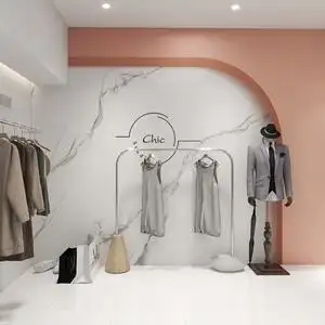 简约3d立体仿大理石壁纸美容院女装服装店直播间客厅卧室背景墙纸