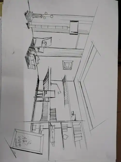 室内速写|空间|家装设计|mei艾绿 - 临摹作品 - 站酷 (zcool)