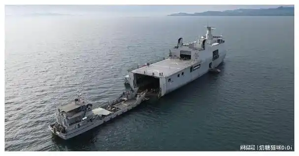 大型的登陆艇不能驶入塔拉克级船坞,只能采纳这种方式装载在电子系统