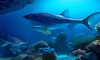 蓝色海洋海底微距视频