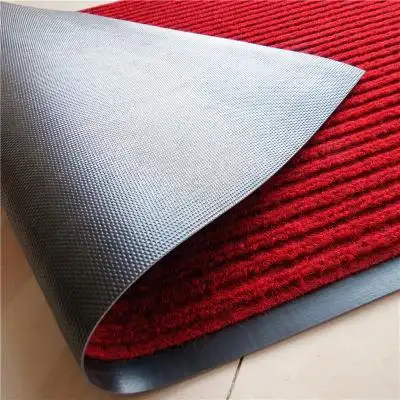 双条纹地毯丙纶材质pvc底饭店酒店迎宾馆门口防滑地毯