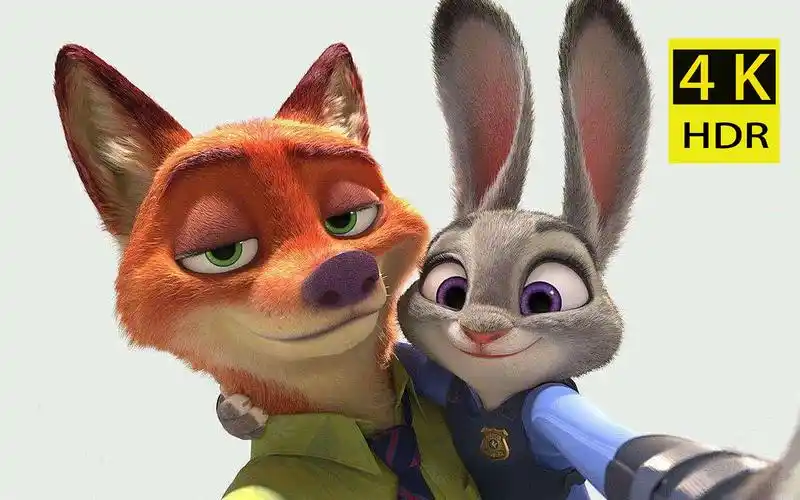4k超清【疯狂动物城】送你一张尼克与朱迪的动态壁纸