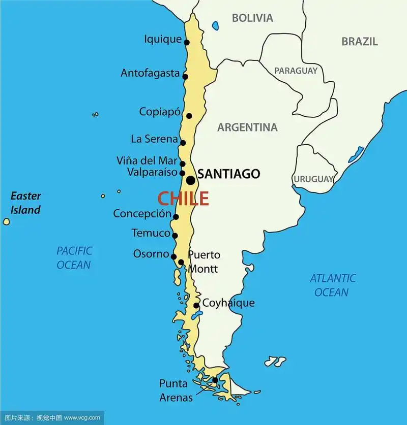 智利共和国-地图