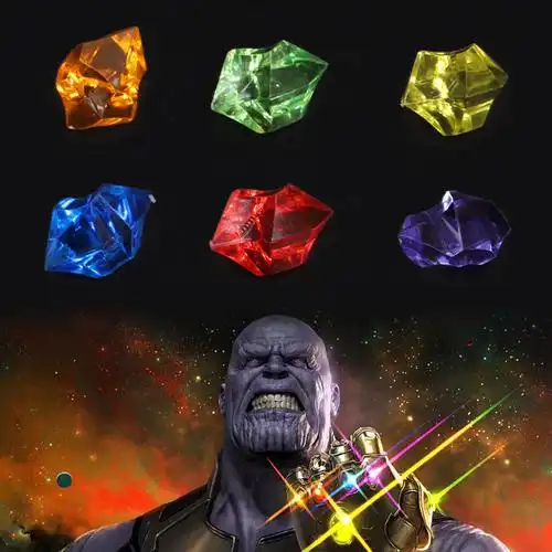 灭霸无限宝石原石 儿童玩具手套无限复仇者联盟4配件多色宝石道具