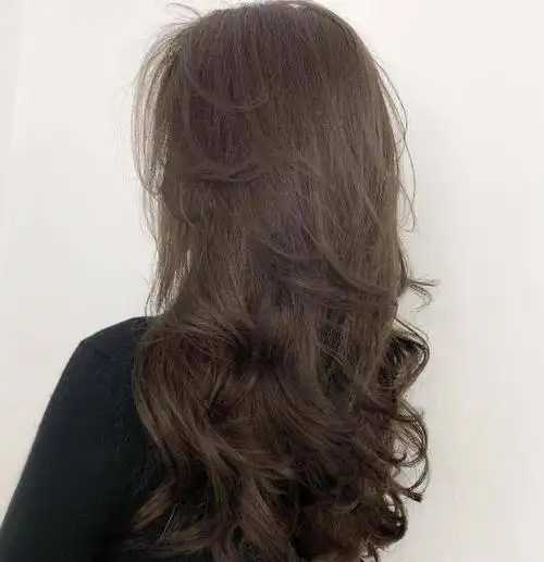 长发半卷烫发发型图片半烫半直发型女神必备