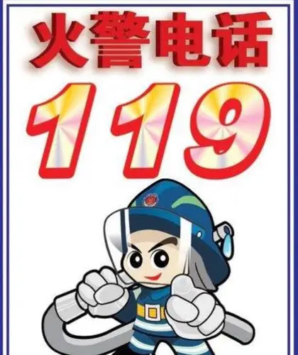 在遇到火灾时,应迅速拨打火警电话119 ,告诉小朋友们不要玩火,不要