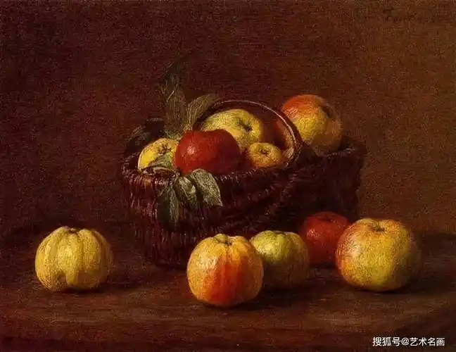 大师笔下色彩细腻丰富的水果静物油画作品|法国亨利·方丹-拉图尔