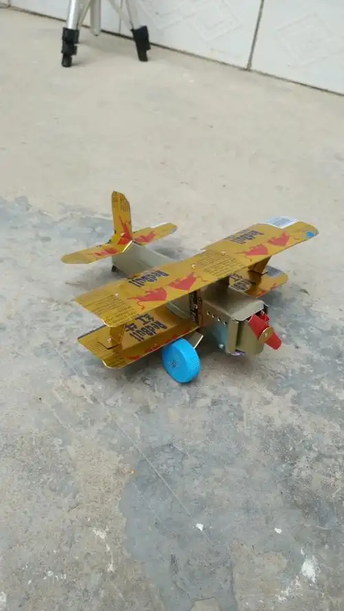 手工制作#易拉罐造飞机