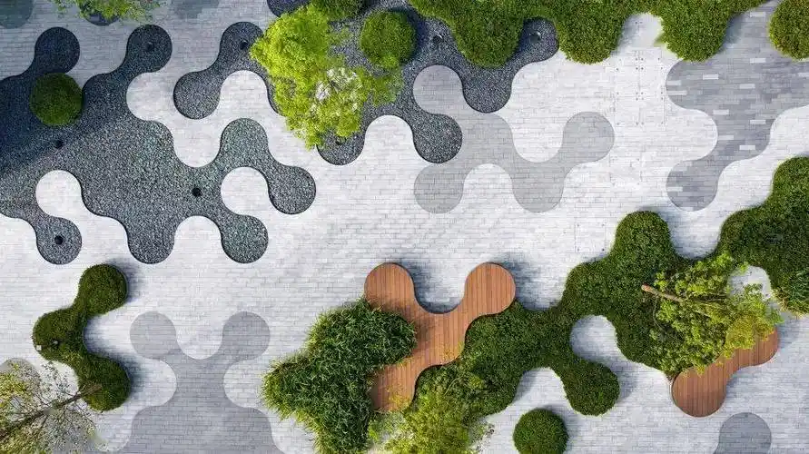 绝妙的景观铺装设计,这才是一步一风景!_空间_进行_地面